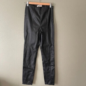 We The Free Black Spitfire Faux Leather Pants, Size 26